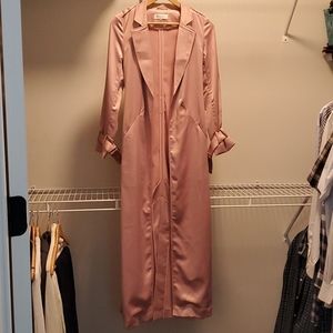 House of CB pink satin duster